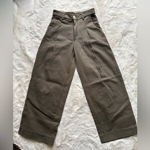 Jess Meavy High-Rise Wide-Leg in Olive